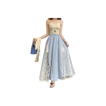 Flowers In Water Casual Long Skirt Women's
