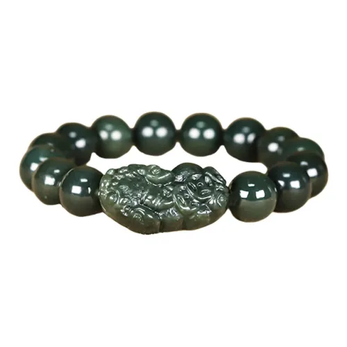 Phoenix Temple Jewelry Hetian Jade Bracelets Green Jade Women's