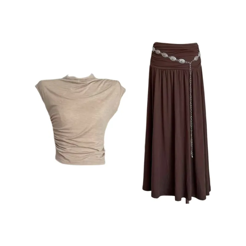 FLIM Two Piece Skirt Sets Women's-0