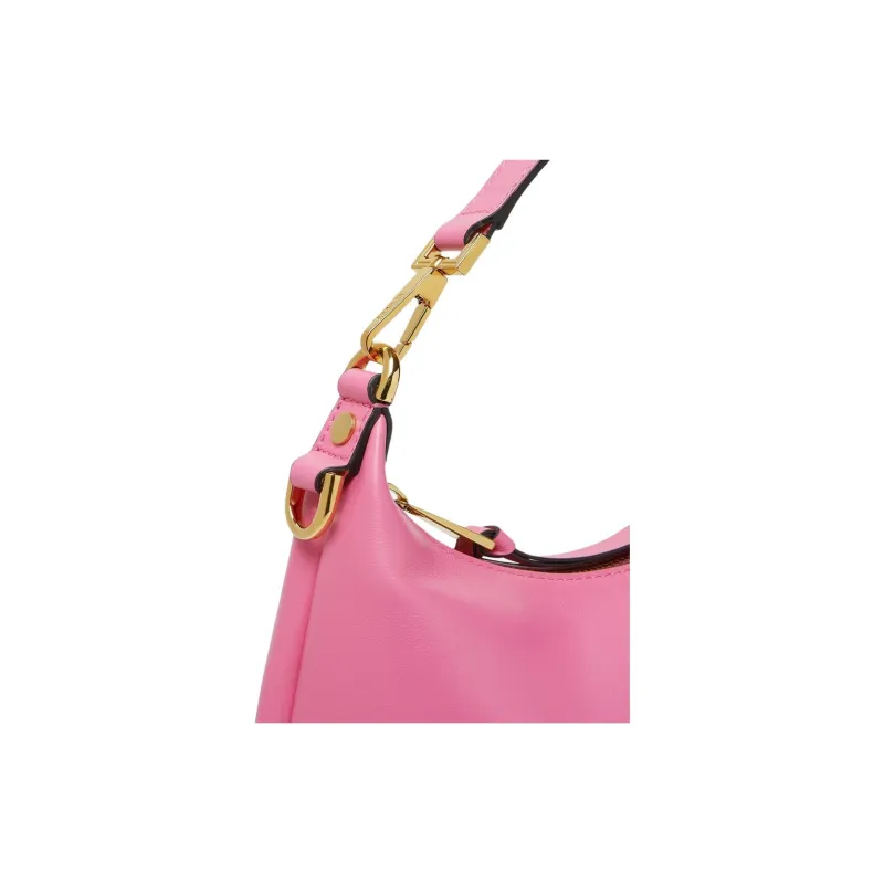 VERSACE Lambskin Hobo Bag, One Shoulder Handbag Women's Pink-4