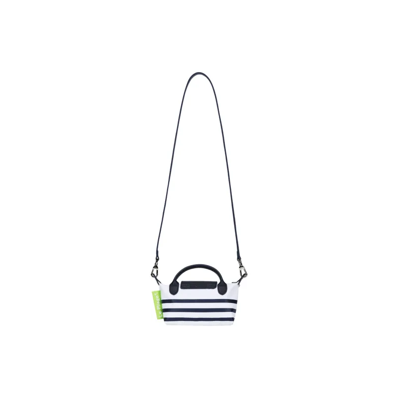 LONGCHAMP Le Pliage Canvas Bag, Dumpling Bag, Shoulder Bag, Crossbody Bag, Handbag Regular Women's Marine Blue & White-2