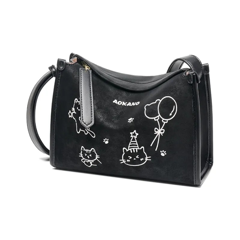 AOKANG Polyurethane Boston Bag Underarm Shoulder Bag, Crossbody Bag Medium Size Women's Multicolor-9