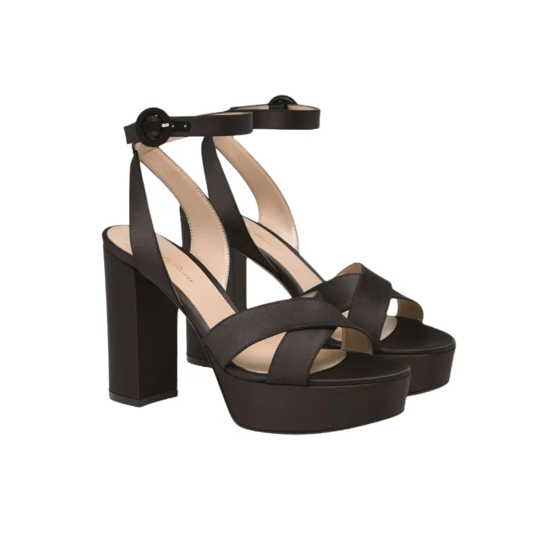 GIANVITO ROSSI Sabrina One Strap Sandals 10.5cm Women's Black-2
