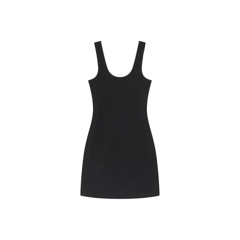 SMILEREPUBLIC Tank Dress Unisex Black-1