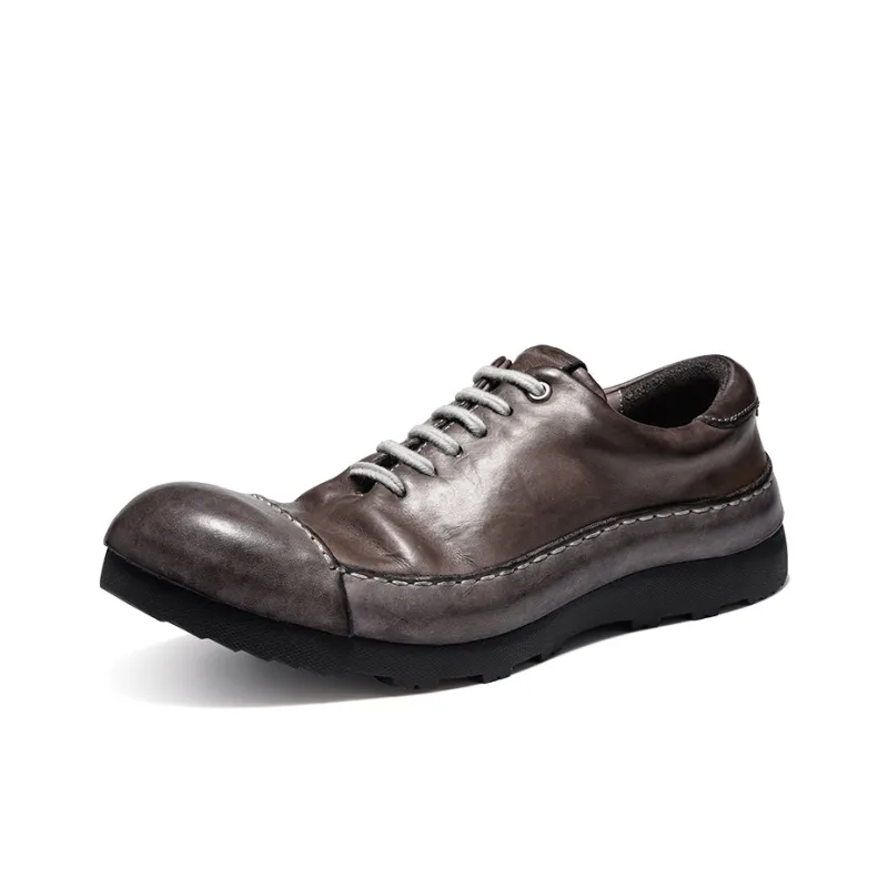 Dreambox Men's Casual Shoes Men Low Top Black/Gray/Olive Green-6