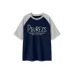 Navy Blue & White Heather Gray