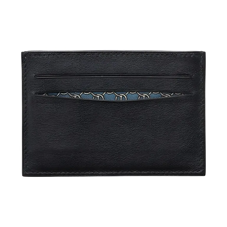 HERMES Citizen Twill Leather Card Holder Men's Black/Multicolor Multicolor-0