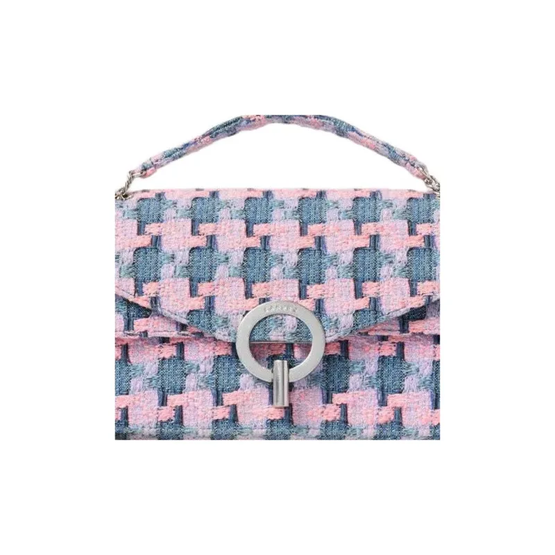 Sandro Tweed Shoulder Bag Regular Women's Pink & Blue-2
