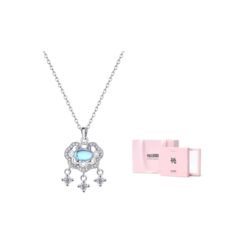 TAOHUAZHAOZHAO S 999 Fine Silver Necklaces Women's-5