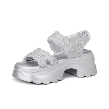JESSICA SOPHIA One Strap Sandals 6cm Women's Silver