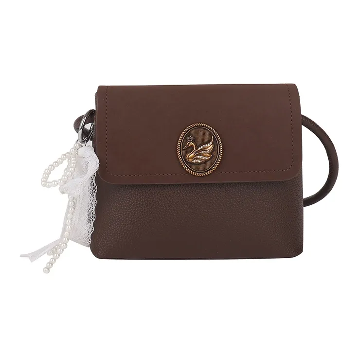 DCLOUD Pu Shoulder Bag, Crossbody Bag Regular Women's Black/Coffee-5