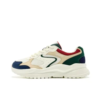 QIAODAN Anti Slip Wear Resistant Low Top Casual Shoes Men's White Green