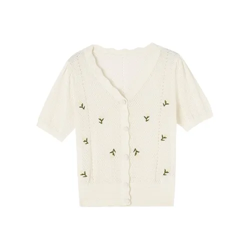 XIANGYING Knitwear Women's Ecru