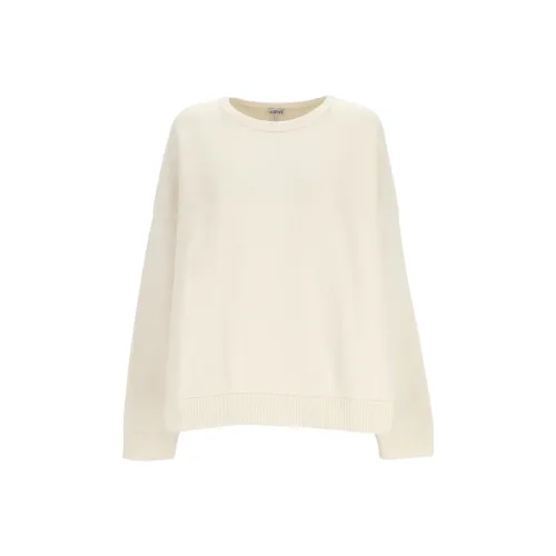 LOEWE Crewneck Cashmere Sweater 'Soft White'