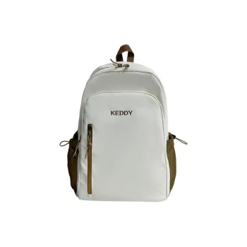 Yalu Nylon Fabric Backpack Regular Unisex White/Black/Coffee/Brown