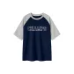 Navy Blue & White Heather Gray