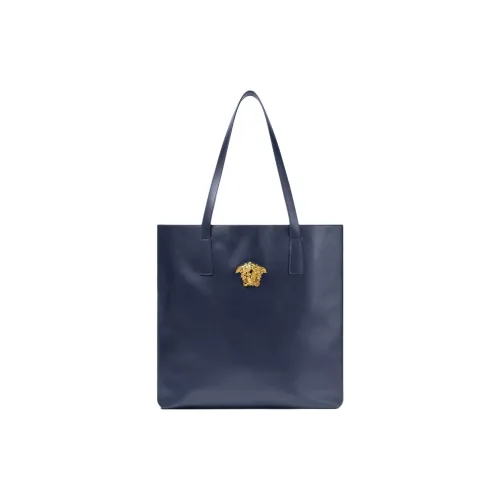VERSACE La Medusa Cow Leather Neoprene Bag, Shopping Bag, Shoulder Bag Men's Blue
