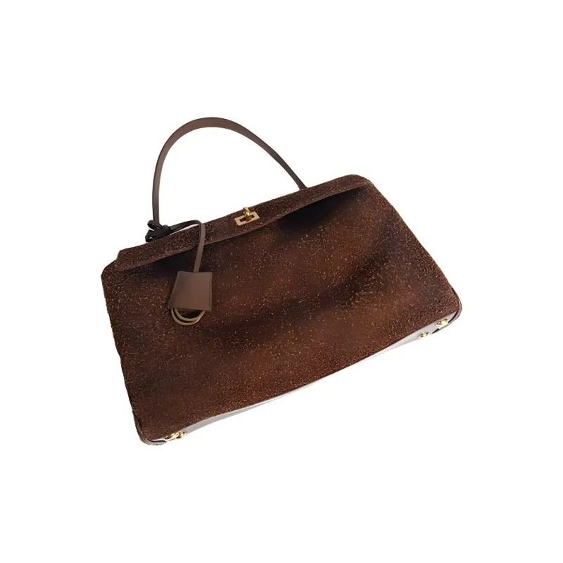 Bullrun Snowflake Brushed Matte Shoulder Bag, Crossbody Bag, Handbag Regular Women's Mocha-4