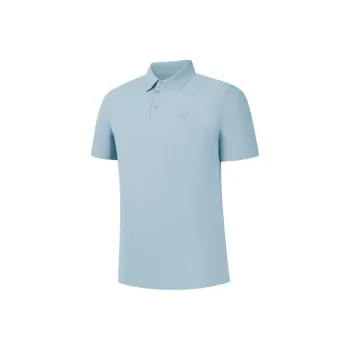 XTEP Polo Shirt Men's Soft Gray Blue
