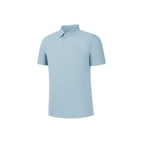 XTEP Polo Shirt Men's Soft Gray Blue