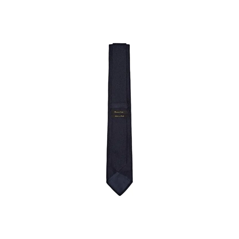 Massimo Dutti Mulberry Silk, Cupro Ties Men's Navy Blue-1