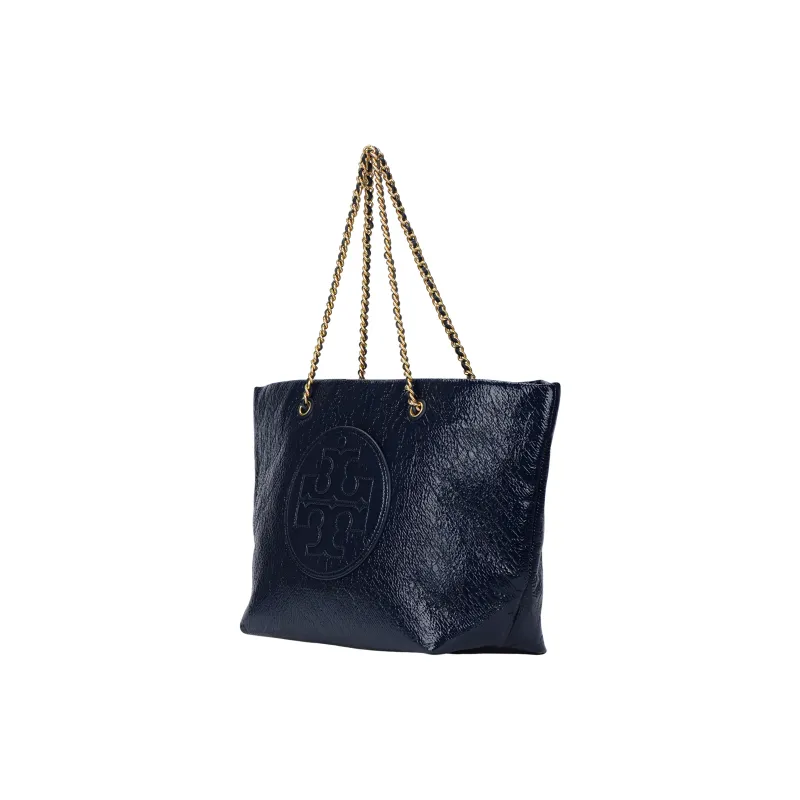 TORY BURCH Ella Cotton Tote Bag Shopping Bag Handbag Shoulder Bag Regular Women's Marine Blue-1
