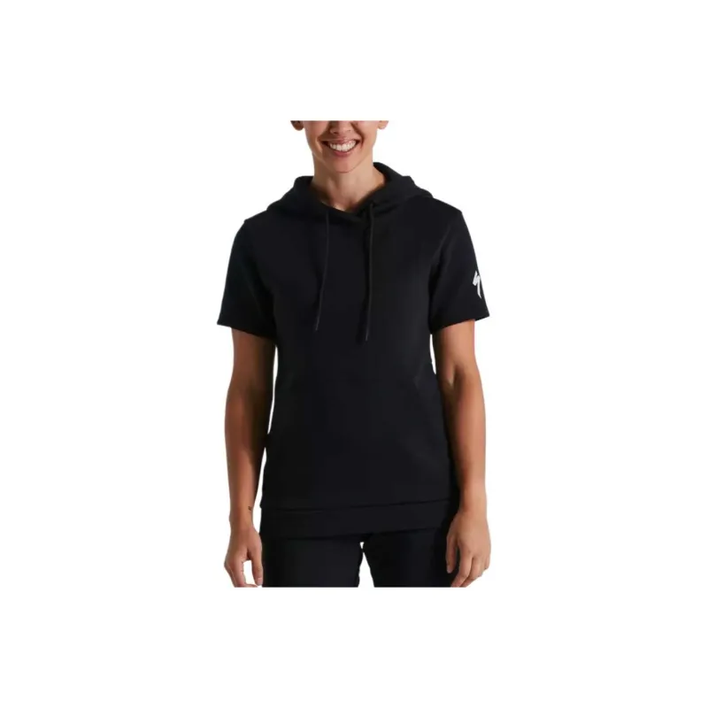 SPECIALIZED Short Sleeve Hoodie Sweatshirt Women's Black-0