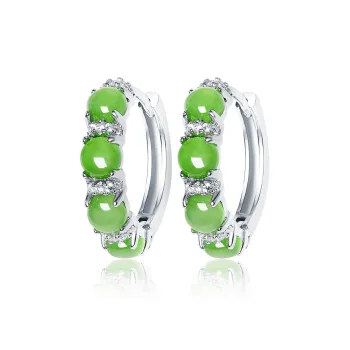 MARY WINDSOR Hetian Jade Earrings Jasper Women's