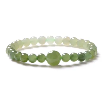 MARY WINDSOR Hetian Jade Bracelets Pale Greenish White Jade Unisex