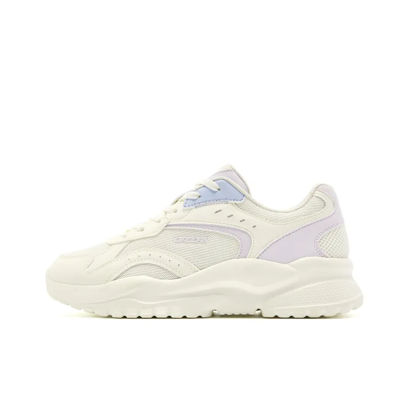 QIAODAN Anti Slip Wear Resistant Low Top Casual Shoes Women's White Purple-0