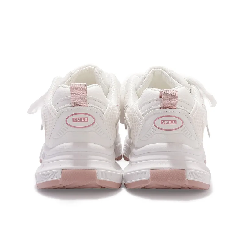 SNXR Low Top Chunky Sneakers Women's White Pink-4
