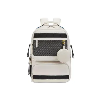 VIHUS Nylon Backpack Unisex Ecru