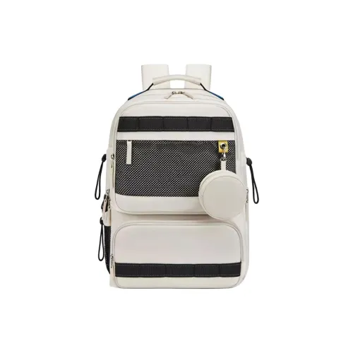 VIHUS Nylon Backpack Unisex Ecru
