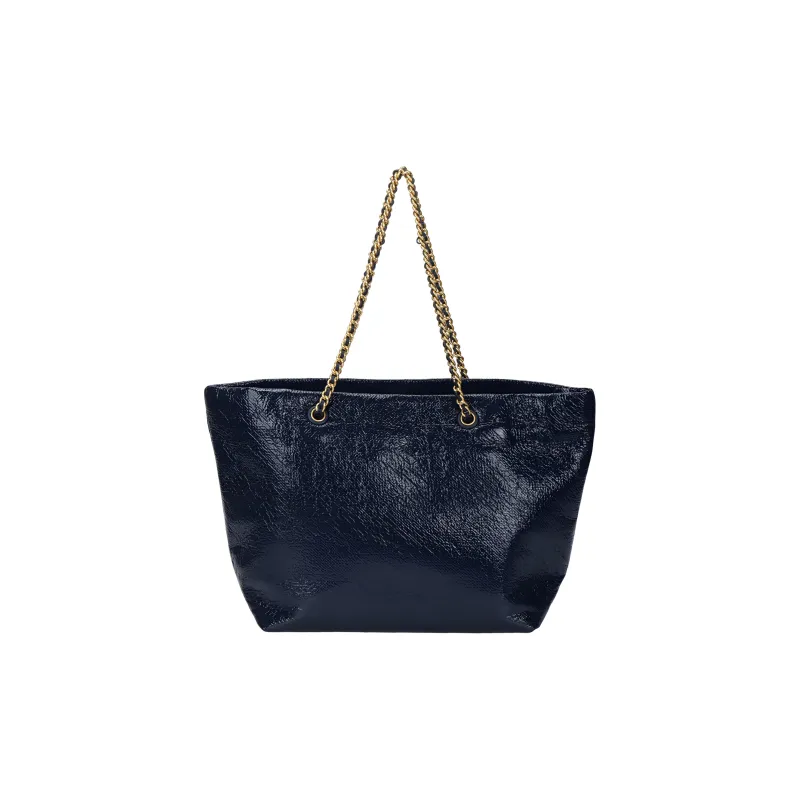 TORY BURCH Ella Cotton Tote Bag Shopping Bag Handbag Shoulder Bag Regular Women's Marine Blue-2