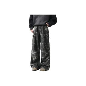 7 SEVFUN Jeans Unisex Army Green Camouflage