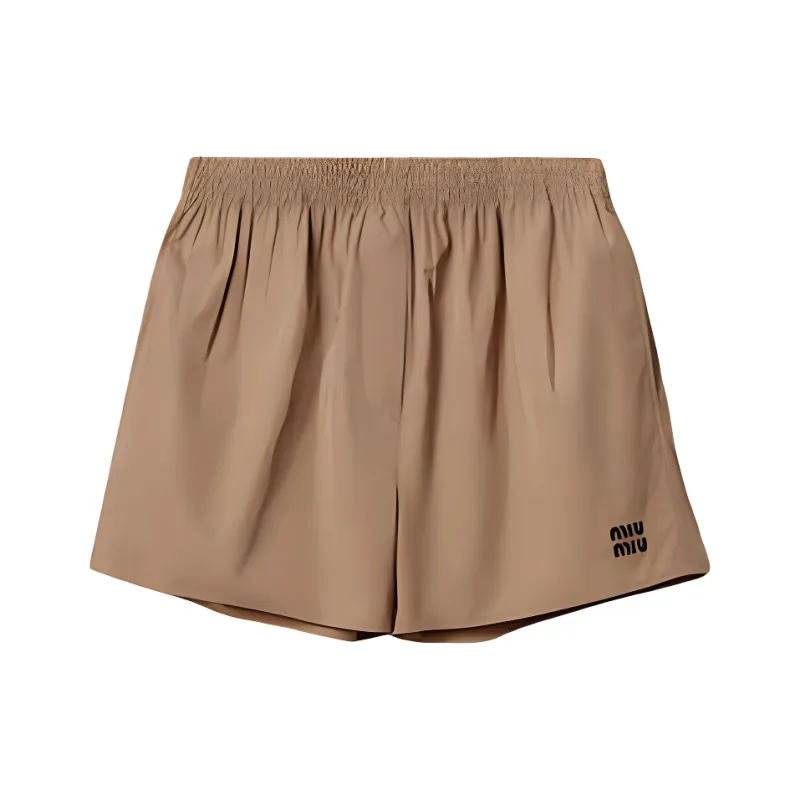 MIU MIU SS25 Casual Shorts Women's Khaki-0