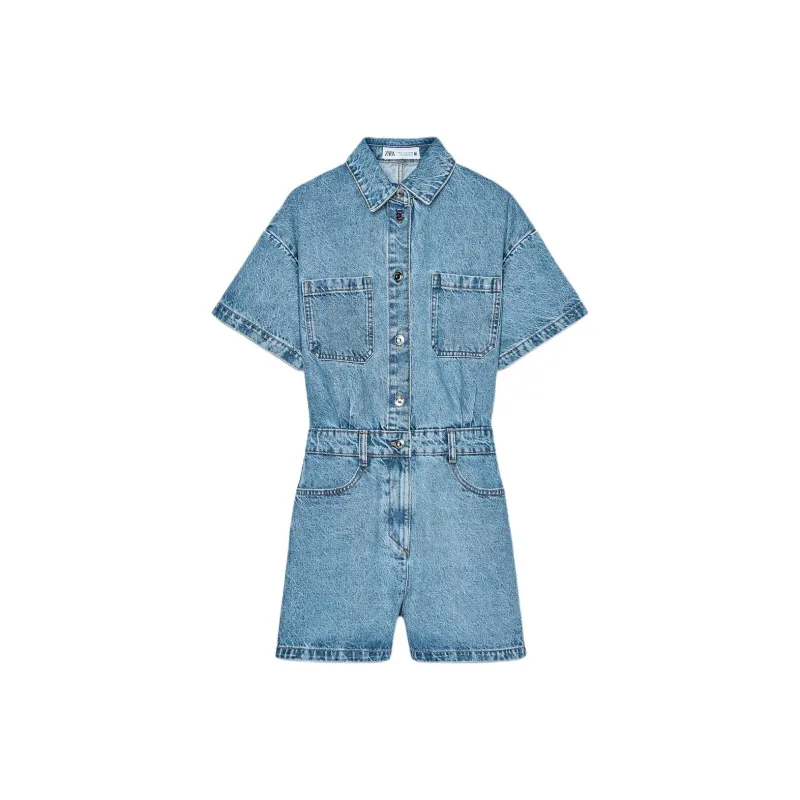 ZARA Jumpsuits Women's Medium Blue-0