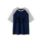 Navy Blue & White Heather Gray