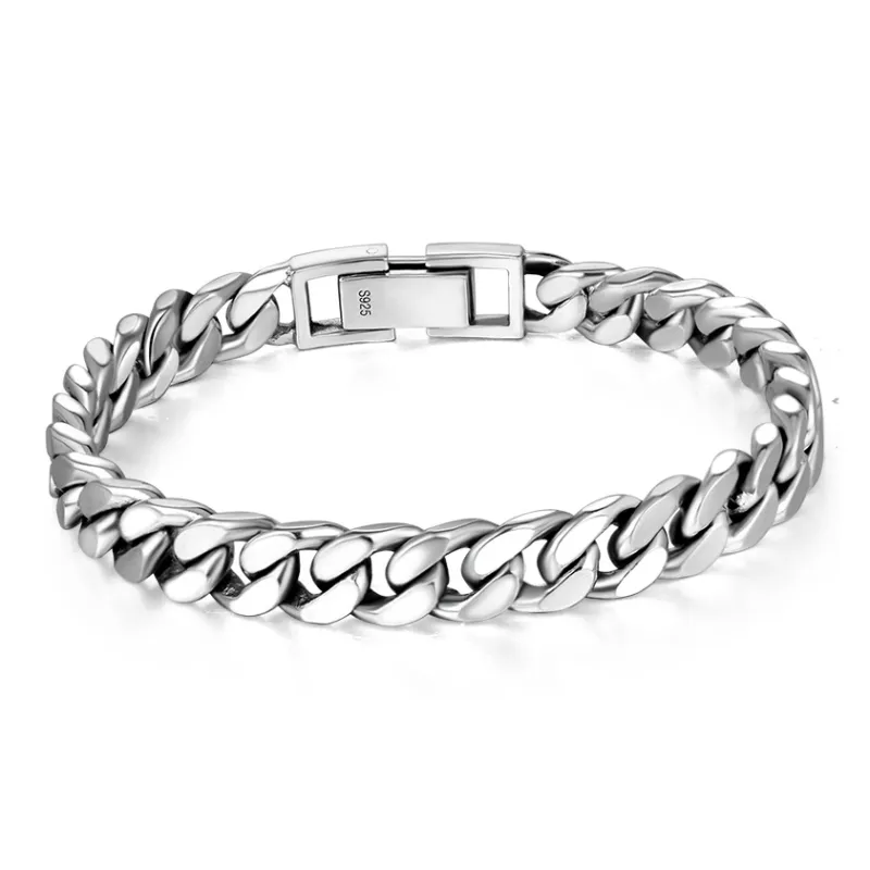 PINK U 925 Sterling Silver Bracelets Men's-0