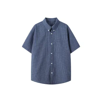 Cost Per Kilo Shirts Unisex Blue Plaid