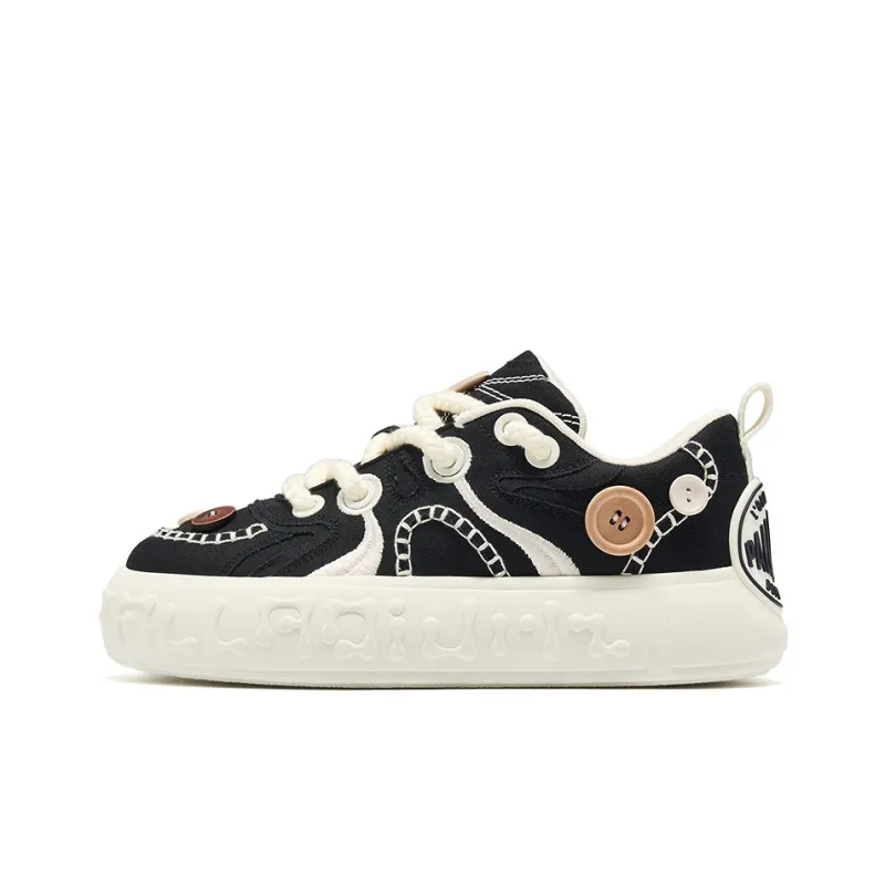 Palladium Paladin Buckle Shoes Casual Shoes Fashion Trend Round Tip Lace Up Skateboard Shoes Men's & Women's-6