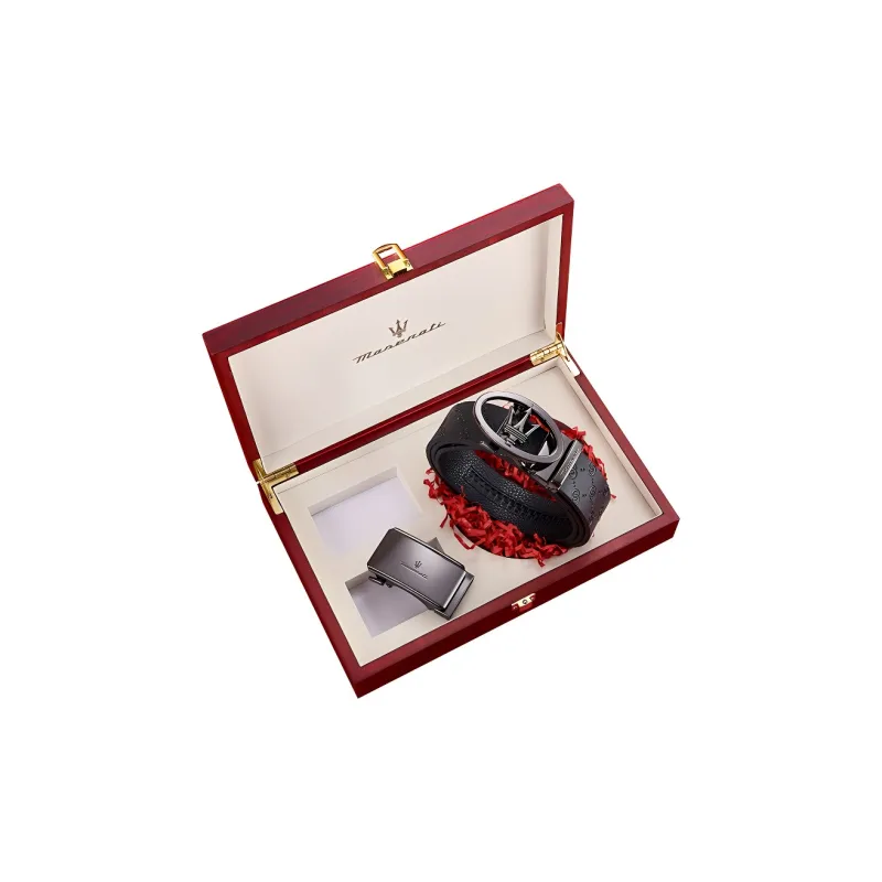 Maserati Cow Leather Belts Men's 3.5cm-0