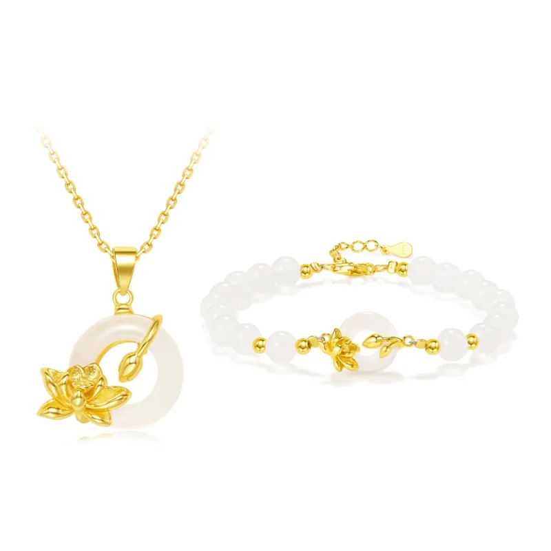 AGOVSKI Chalcedony Jade Necklaces Women's-8