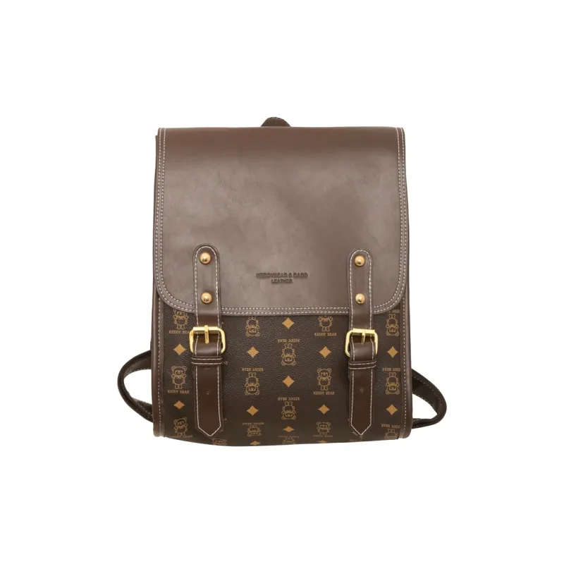 Yalu PU Backpack Women's Khaki/Pink/Coffee/Brown-12