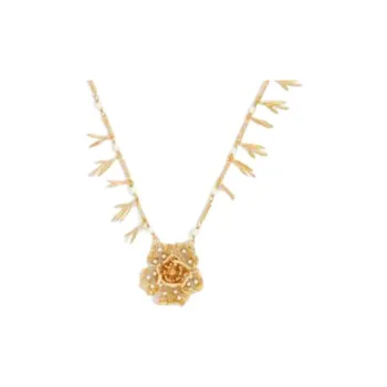 DIOR Gold Plated Necklaces Unisex Gold