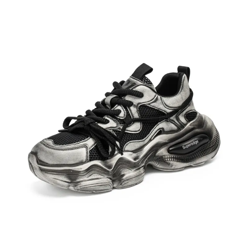 SUPEREDGE Slip Resistant And Abrasion Resistant Coverage Low Top Chunky Sneakers Men's-1