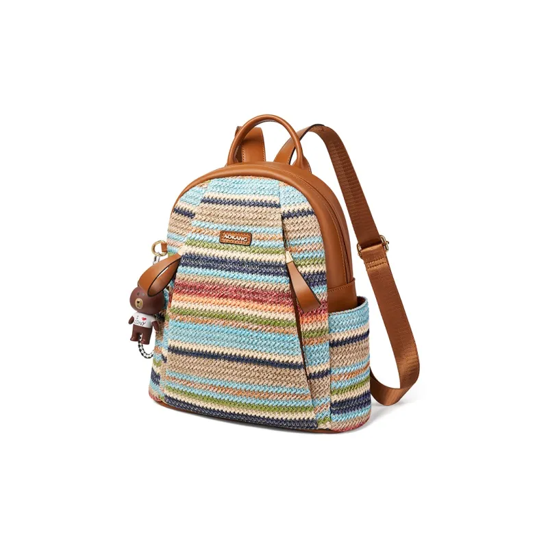 AOKANG Fabric Backpack Laptop Bag Backpack Tubas Women's Multicolor-1
