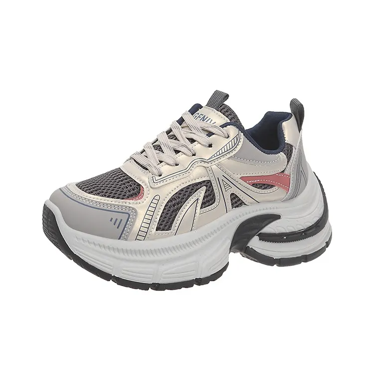 DGUMI Slip Resistant, Abrasion Resistant, Breathable Coverage Low Top Chunky Sneakers Women's-7