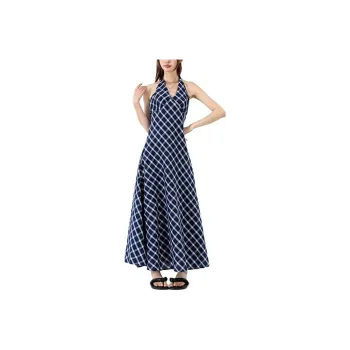 FOREVER 21 Slip Dresses Women's Blue Plaid