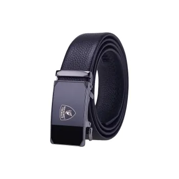 Automobili Lamborghini Cow Leather Belts Men's 3.5cm